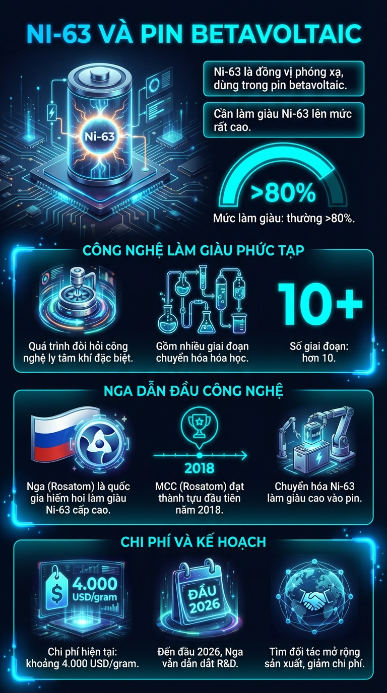 dong-vi-nickel-63-1776139492542714346830-1776216573068-17762165733181221957886-1 Liên minh nhà khoa học Nga tạo "cực phẩm hạt nhân" 1 thế kỷ mới hỏng: Bí mật ở đồng vị giá 4.000 USD/gram - Ảnh 3.