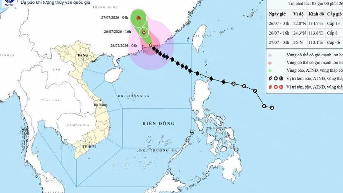 Bão số 2 suy yếu, không ảnh hưởng trực tiếp đất liền Việt Nam